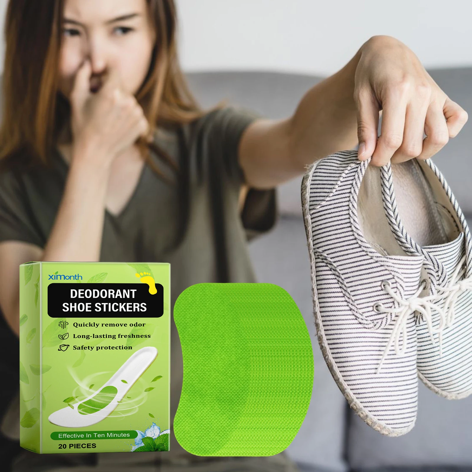 Deodorizing Shoe Stickers, Shoe Deodorant Insoles, Breathable Odor Eliminator Shoe Pads, Sweat Absorbing Insoles, Fresh Comfortable Invisible Anti Odor Shoe Patches, Shoe Odor Removal Deodorant, Non Woven Fabric Insole Stickers, Men Women Unisex, 20 Pcs