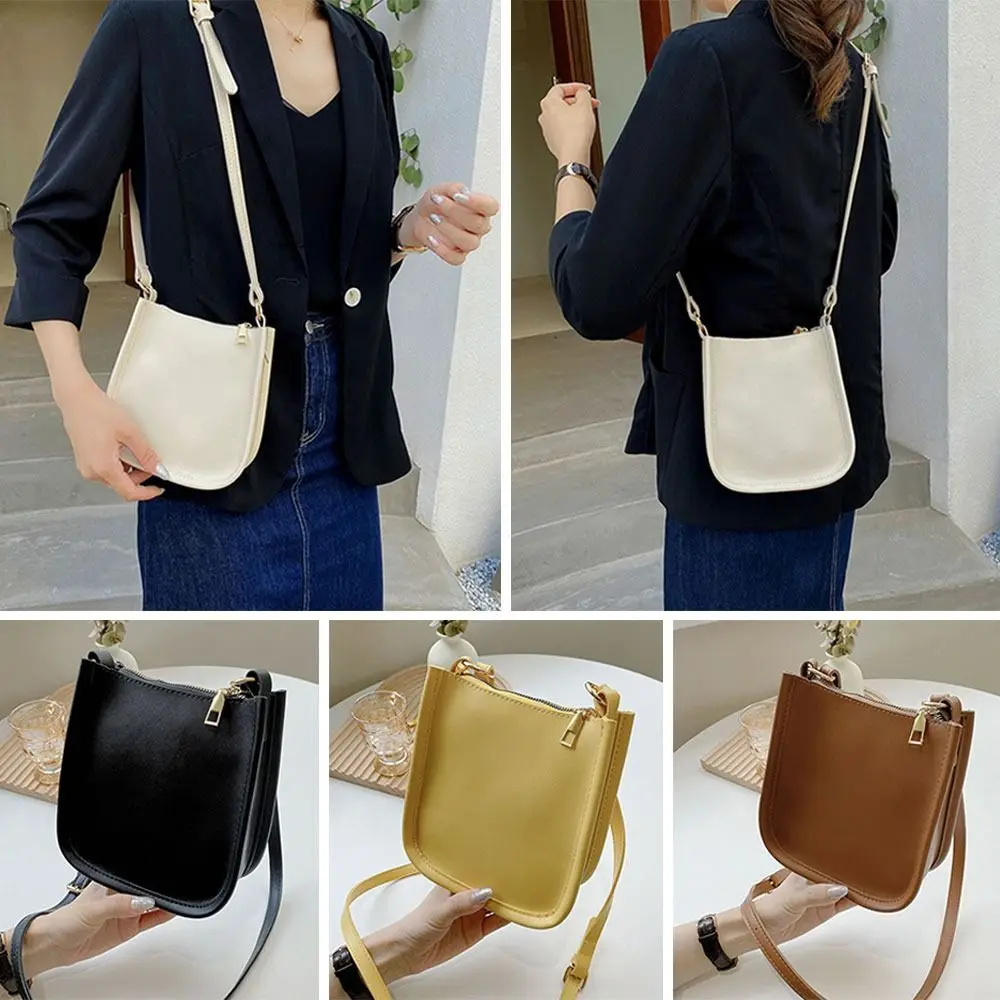 Fashion Women PU Leather Crossbody Messenger Bag Small Shoulder Bags Ladies Casual Handbag Purse Phone Bag