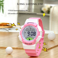 UTHAI GB02 Children's Boys' Sports Electric watch 30M Waterproof LED Alarm Clock Student Kids Girls' Pink Fashion Cute Watches