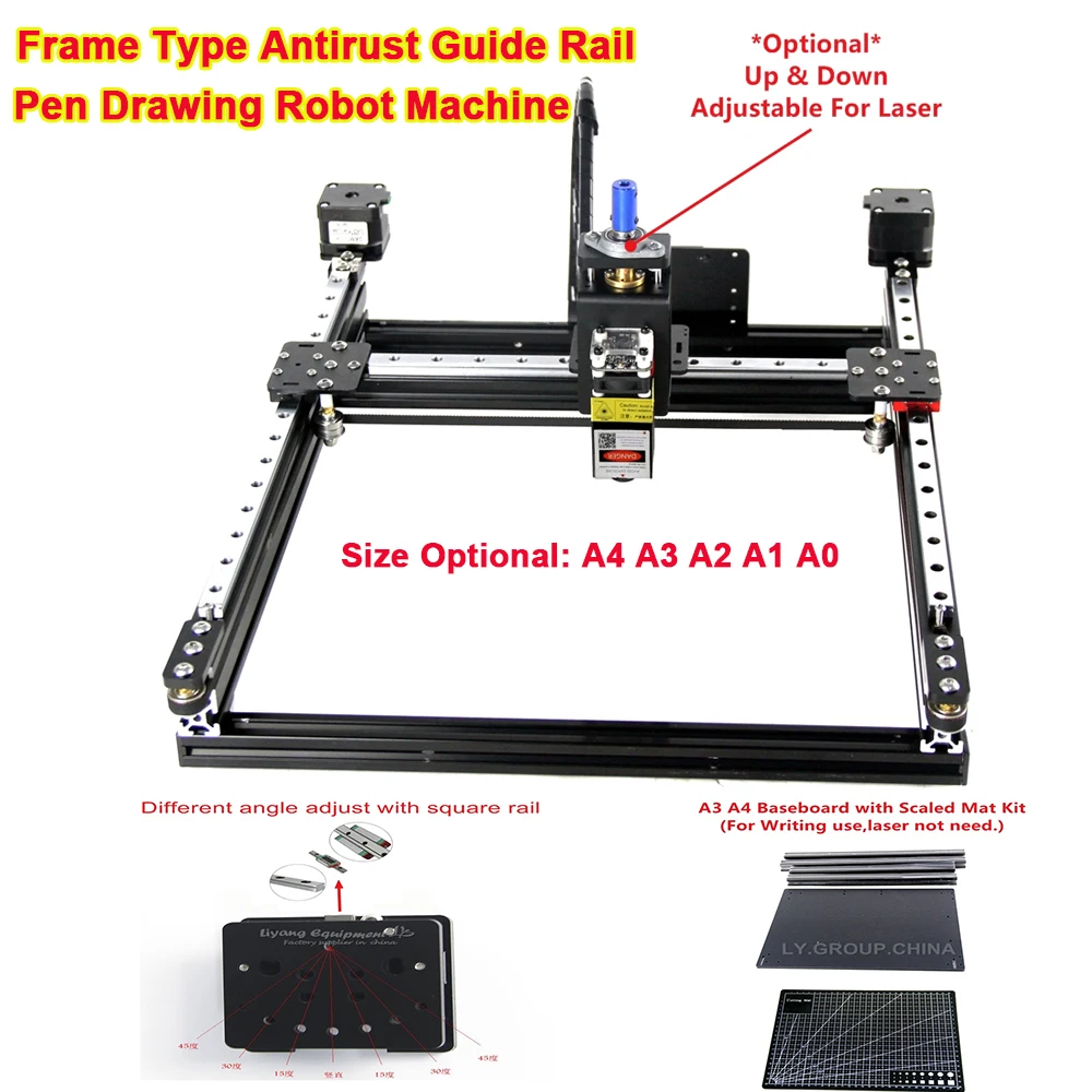 Guide Rail Pen Drawing Robot Machine DIY Disassembled Lettering XY-plotter For Sketch Writing EBB Motherboard A4 A3 A2 A1 A0