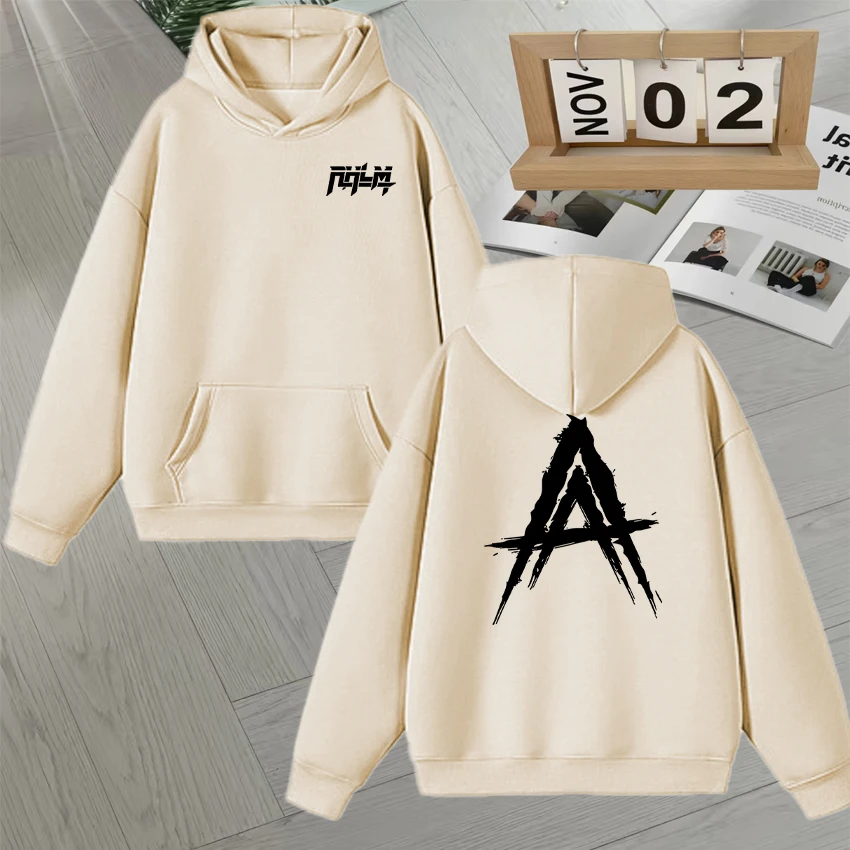 Anuel Long sleeve Double Sided Print Streetwear Hoodies Men Women Long sleeve Fleece Autumn Winter Pullovers Unisex Sweatshirts