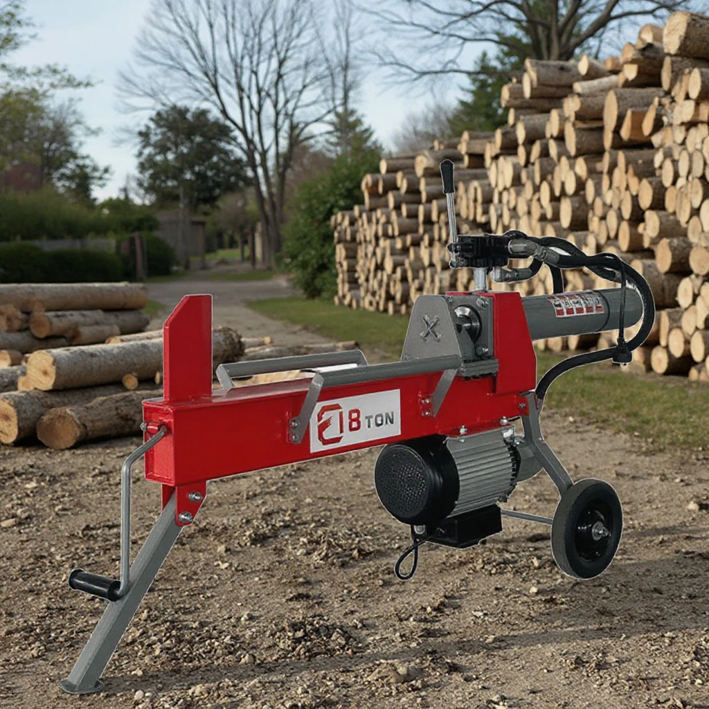Customized Electric Log Splitter, 18-ton Hydraulic Wood Splitter, 220v Electric Motor Wood Processor Forestry Machinery