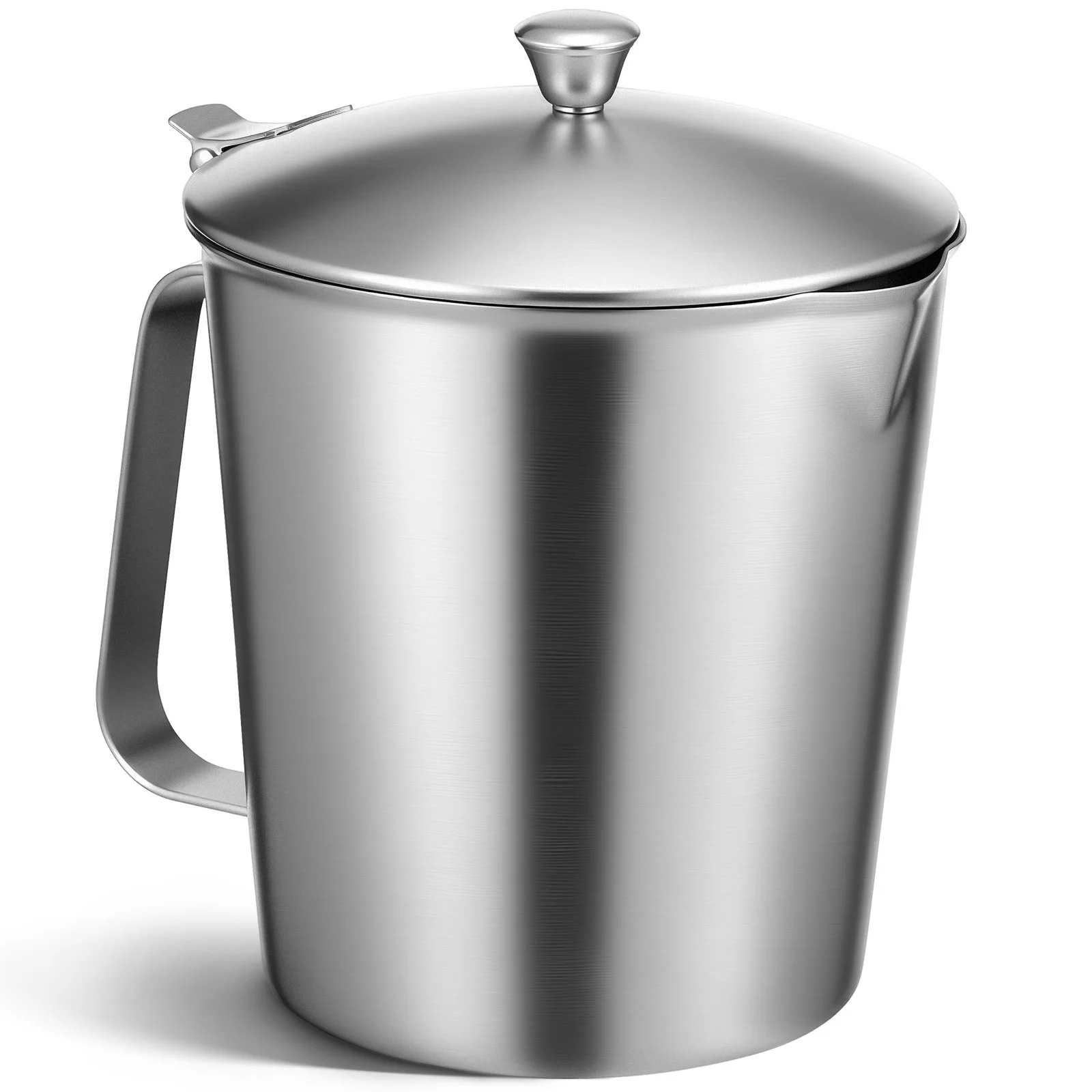

1000Ml Stainless Steel Measuring Cup With Lid Graduated Scale Milk Tea Coffee Pitcher Rustproof Baking Bar Kitchen Tool