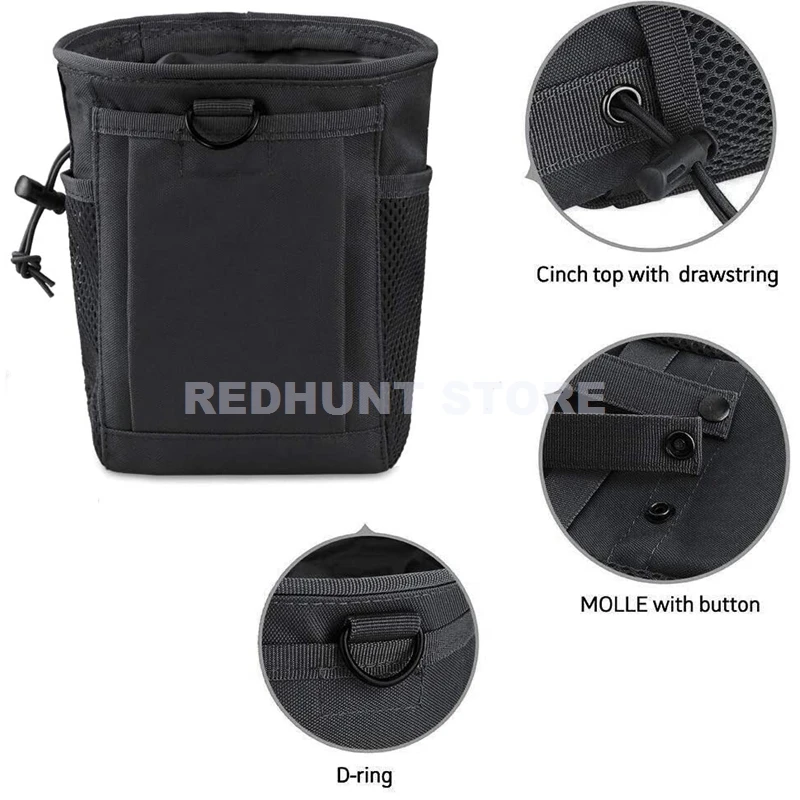 Tactische Molle Trekkoord Magazijn Dump Pouch Utility Riem Heuptas Holster Tas Jacht Munitie Zakje