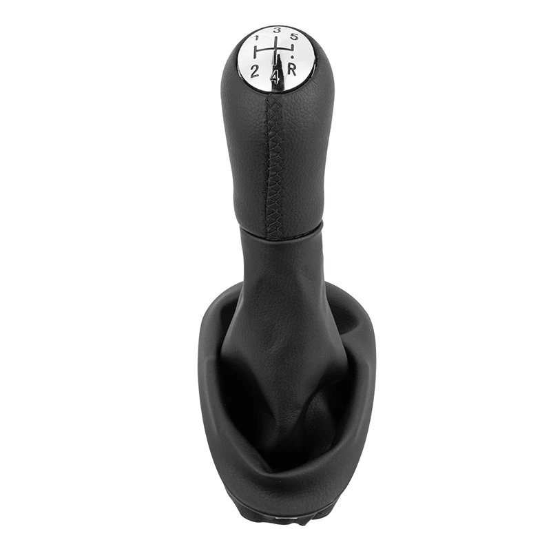 5 Speed Leather Gear Shift Knob Lever Shifter Boot Cover For Renault Clio 2 II Megane 2 II Kangoo New Car Interior Accessories