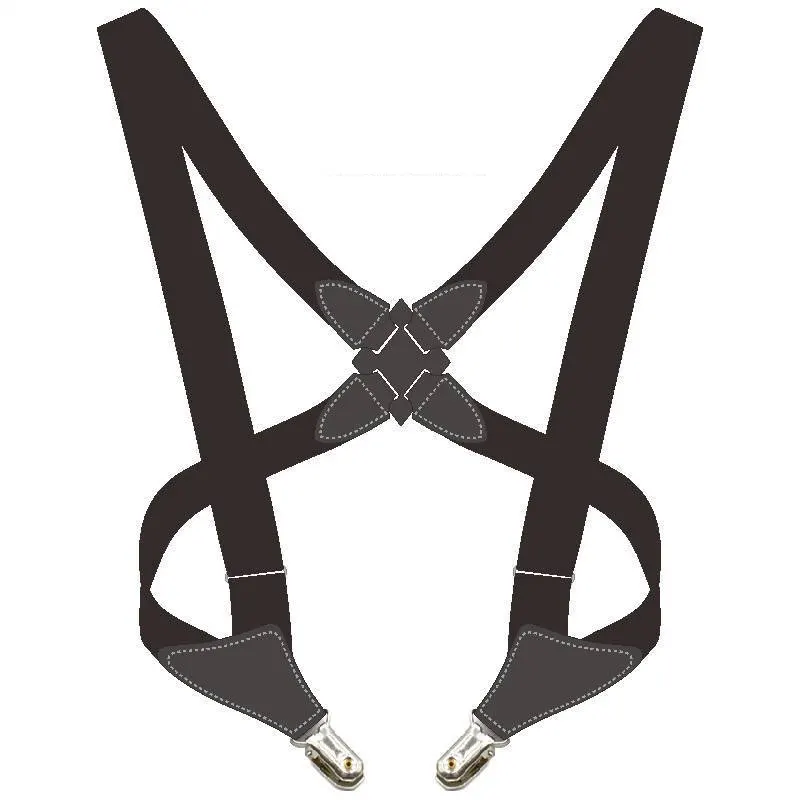 Mens Suspenders Fashion Side Clip Suspenders Durable Adjustable Elastic X Back Style Suspenders