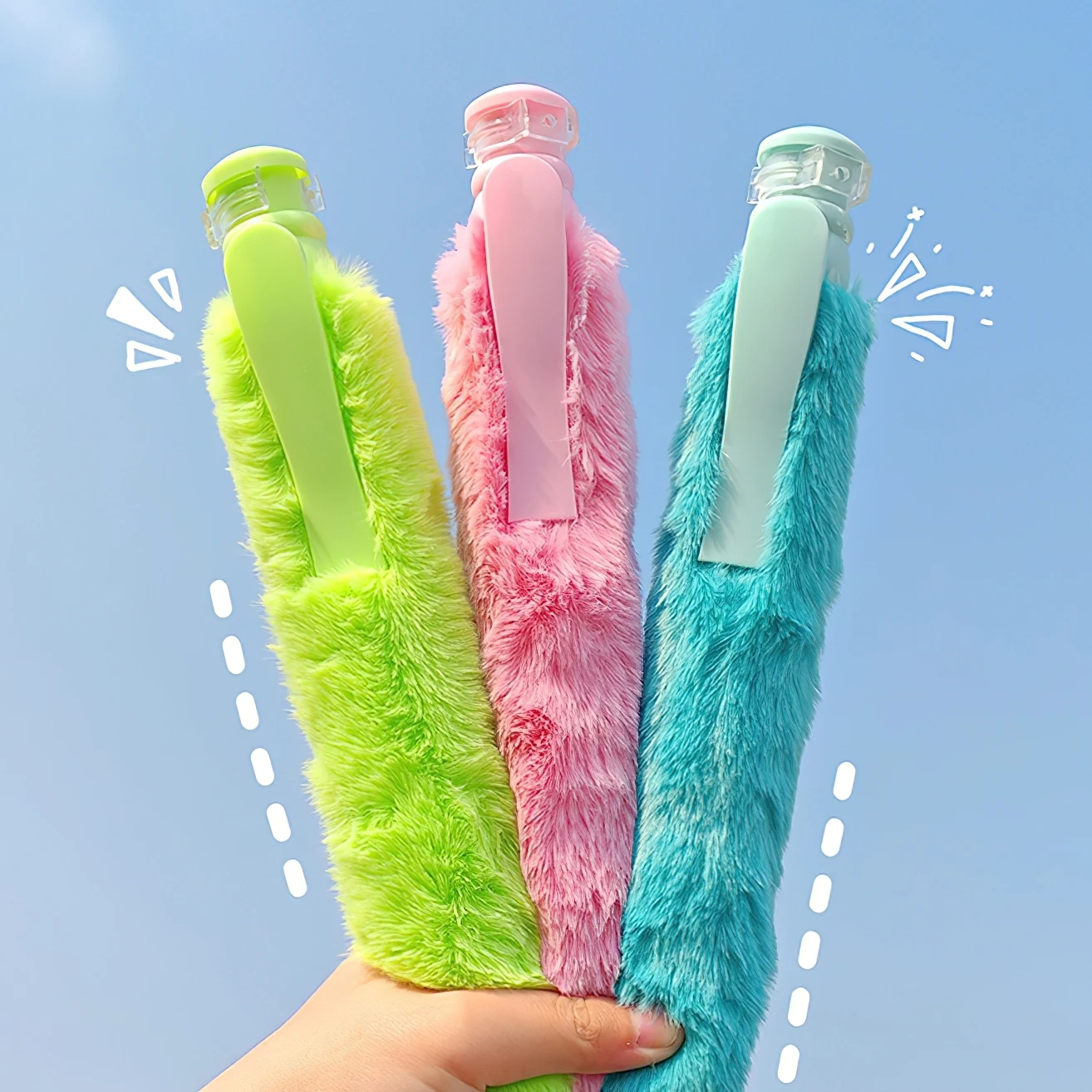 

1 шт., шариковая ручка Jumbo, пушистая шариковая ручка 1,0 мм, черные чернила для письма, офиса, школы F3006