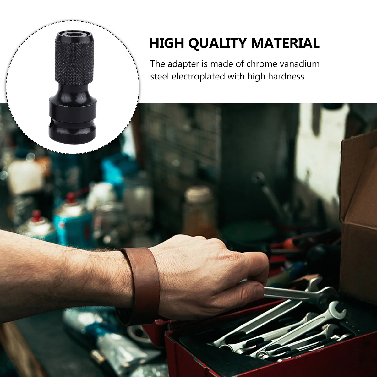 Adapter do klucza udarowego 2 szt., wytrzymały, szybkozłączny konwerter do wiertarki, wykonany ze stali wanałowej, adapter do wkrętarki udarowej