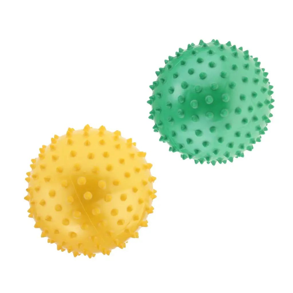 2 pçs 6 Polegada pvc inflado knobby saltando bolas massagem bola sensorial crianças brinquedo