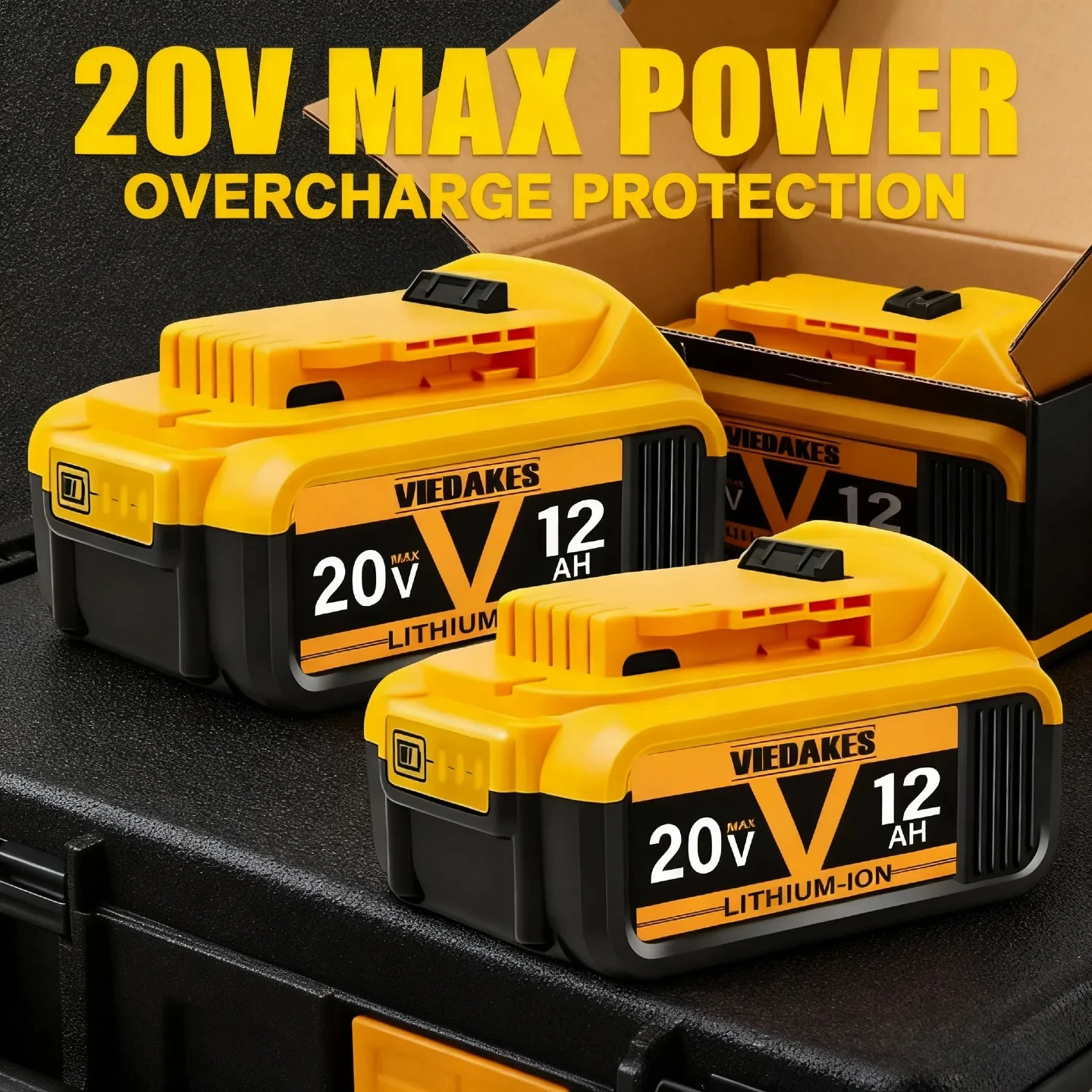 منتج 2026 12000 مللي أمبير لبطارية الأدوات الكهربائية ديوالت، 20 فولت، 12.0 أمبير، DCB206، 20 فولت، DCB205، DCB204-2، DCB2001√ ✔ ☝ #1