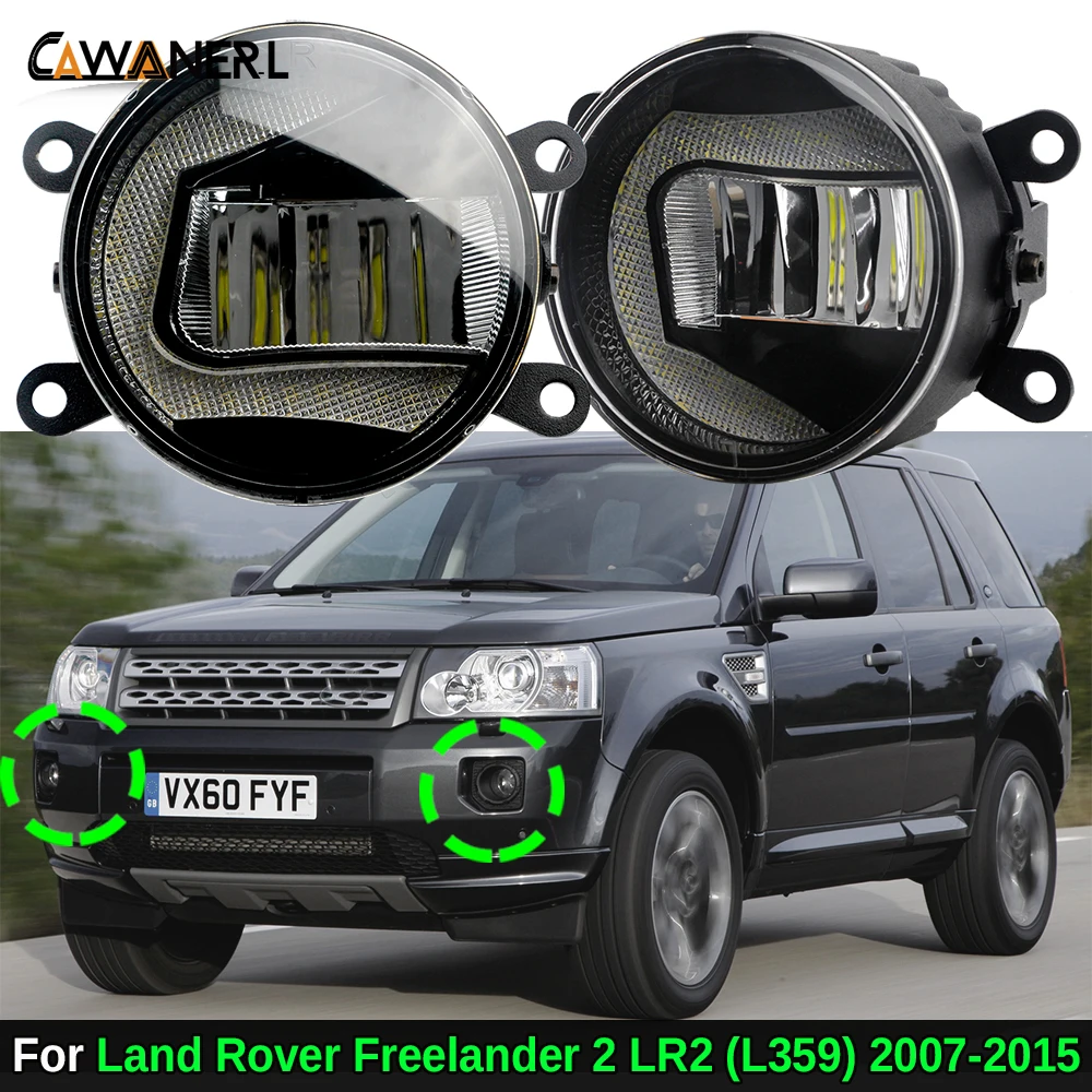 2 X 30W Aluminum Car LED Fog Light Daytime Running Lamp DRL High Bright For Land Rover Freelander 2 LR2 (L359) 2007-2015