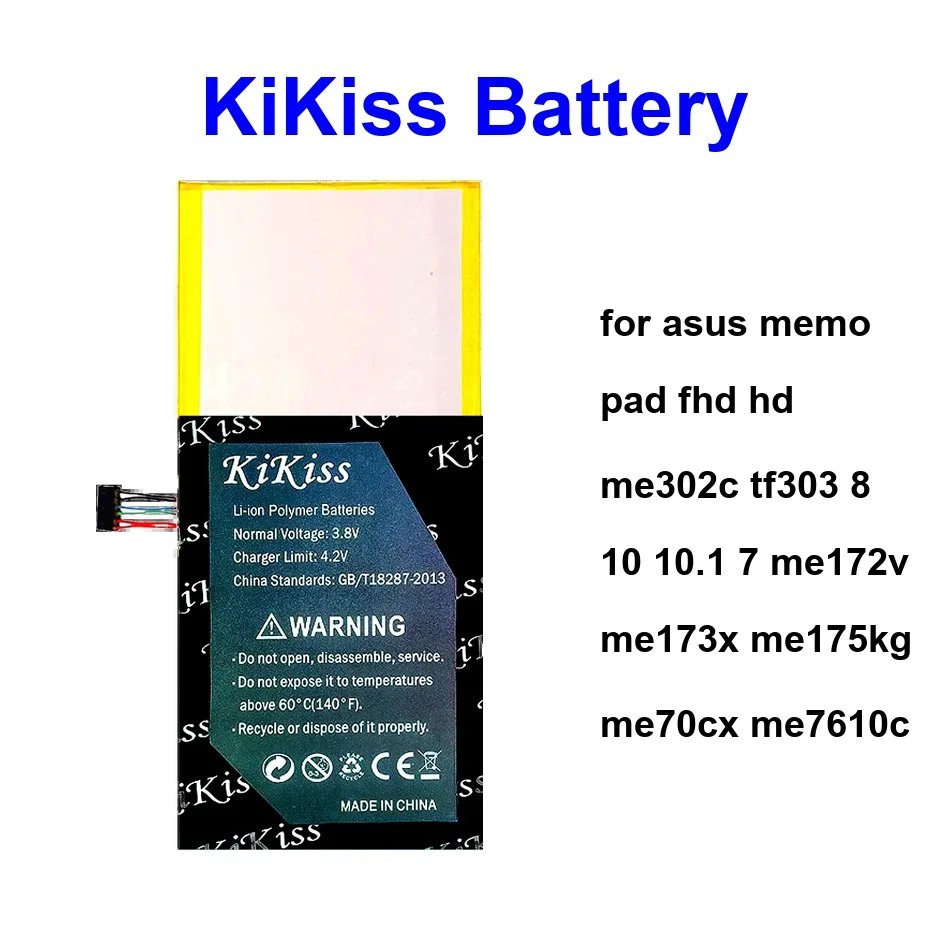 

Аккумулятор для Asus Memo Pad FHD HD me302c TF303 8 10 10.1 7 me172v me173x me175kg me70cx me7610c C11P1330 C11P1304 B11P1405