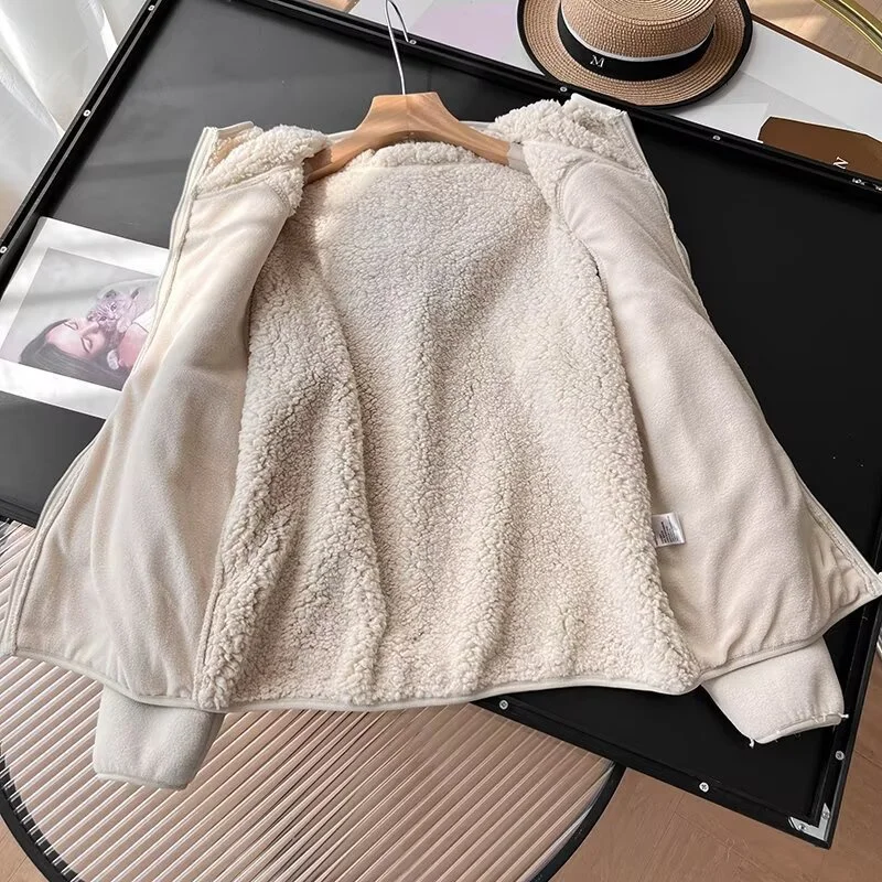 2025 الرياضة في الهواء الطلق على الوجهين القطبية بلوزة من الصوف هوديس رجل إمرأة امبسوول سترة الخريف الشتاء رشاقته الدافئة ملابس خارجية