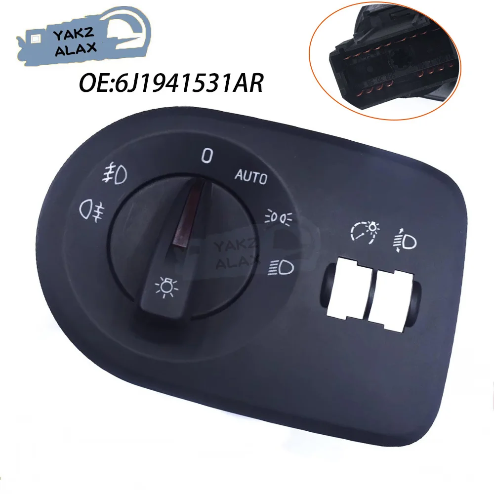 6J1941531AR Scheinwerferschalter Inter Nivellierung Nebelscheinwerfer mit automatischer Taste für Seat Ibiza 2009 2010 2011 2012 2013 2014 2015