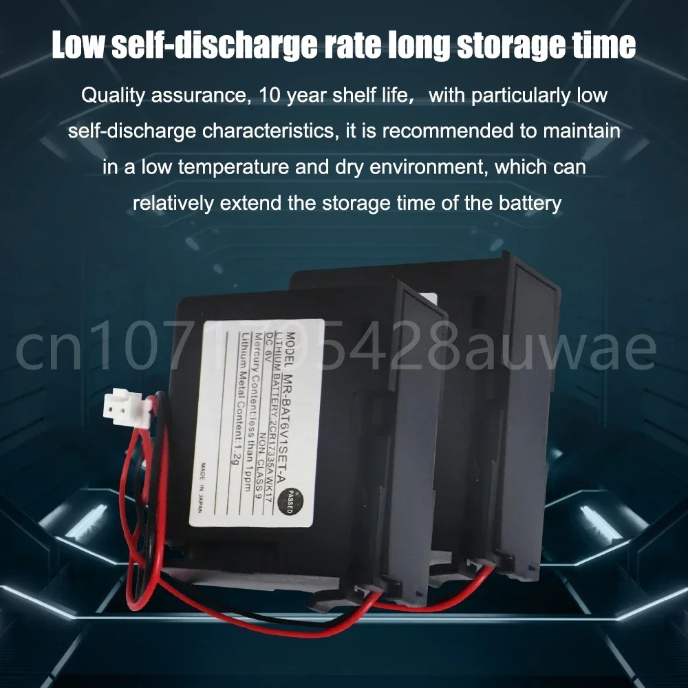 20 قطعة بطارية ليثيوم أصلية 6 فولت 2CR17335A WK17 MR-BAT6V1SET-A بطارية ليثيوم PLC مع قابس أبيض