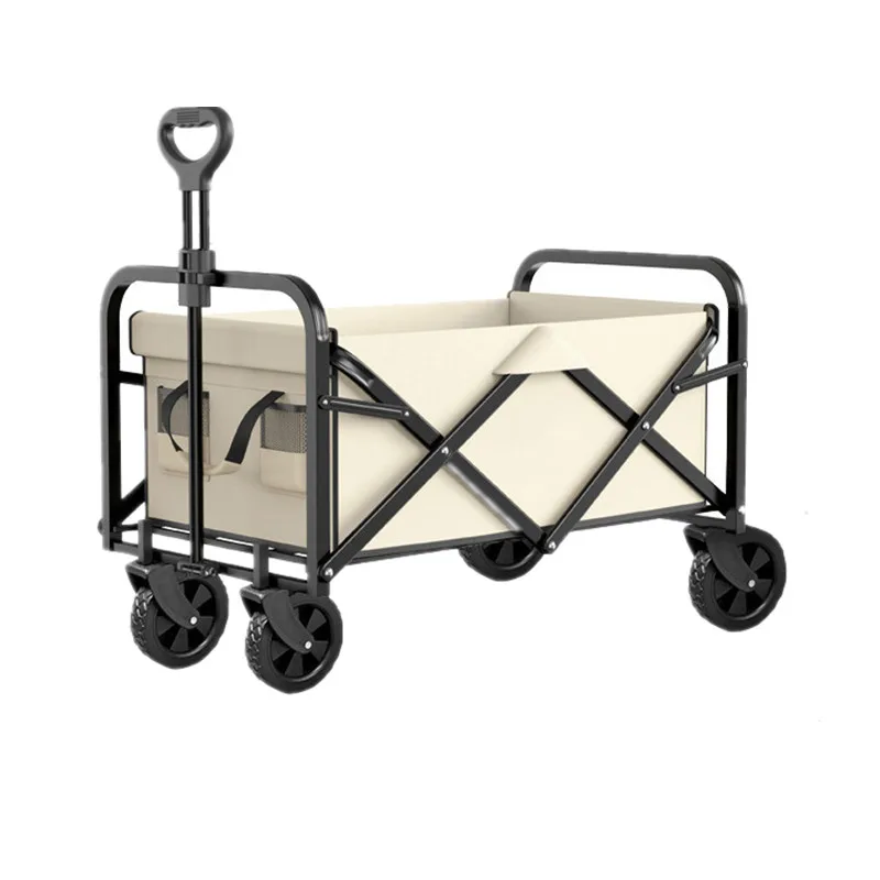 

Heavy Duty Steel Frame Collapsible Folding 150 Pound Capacity Outdoor Camping Garden Utility Wagon Yard Cart