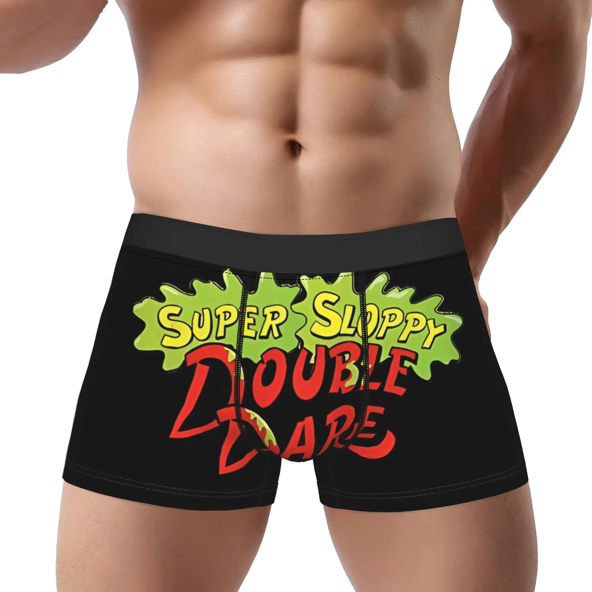 

Мужские трусы Super Sloppy Double Dare: дышащие, комфортные шорты-боксеры