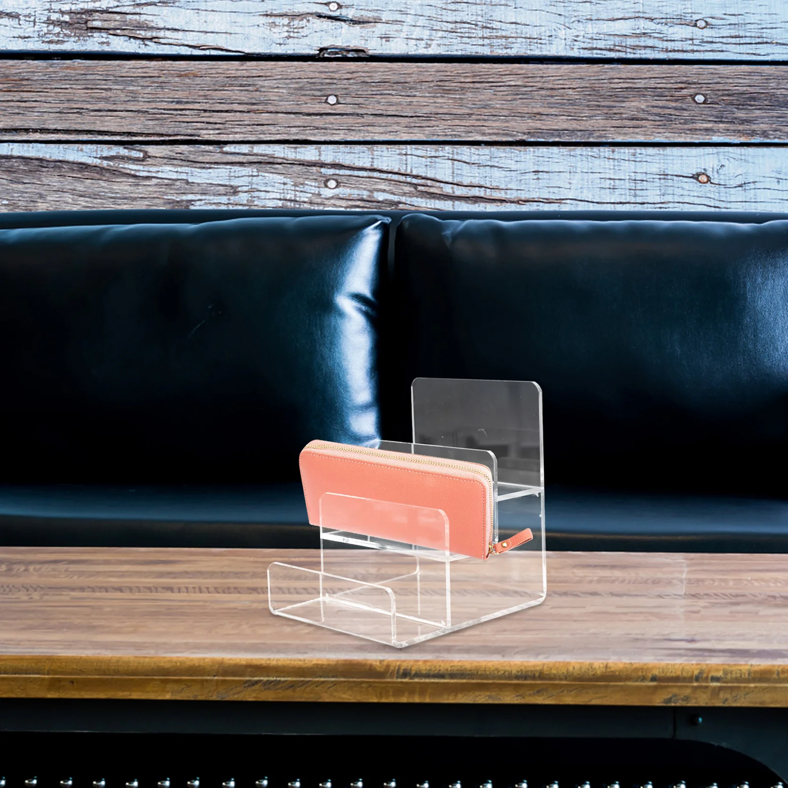 

Multi Layer Acrylic Wallet Organizer Rack Storage Display Stand Transparent Holder for Jewelry Glasses Purse Shelf