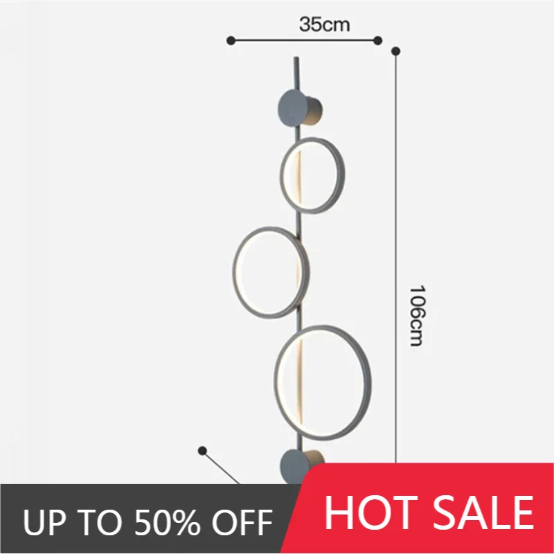 Nordic Design Creative LED Wall Pendant Light Bedside Background Corridor Suspension Wall Chandelier Home Decor Indoor Wall Lamp