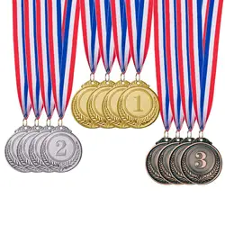 12 Pieces Gold Silver Bronze Award Medals-Winner Medals Gold Silver Bronze Prizes for Competitions, Party,Olympic Style, 2 Inche