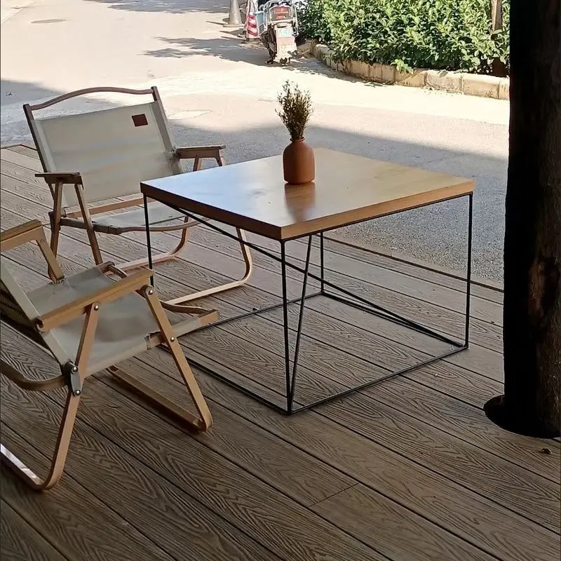 

Небольшой сидельный низкий столик LTR, фанерный прямоугольный верх, каркас из нержавеющей стали, маленькое украшение для дома, проволочное основание, боковой столик, мебель