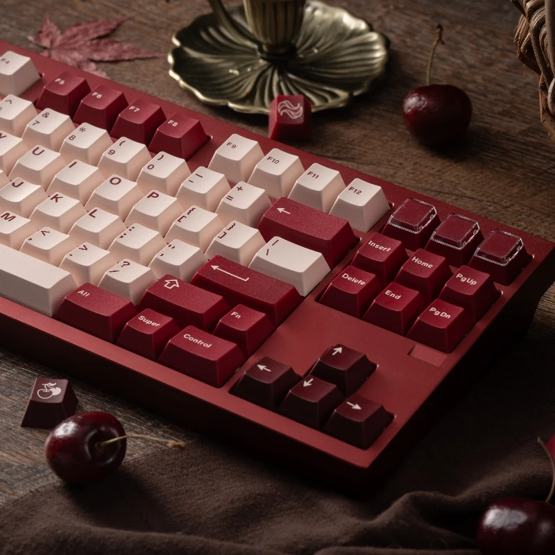 Key Kobo-Cherries Red Keycaps Custom  ABS Cherry Profile Key Cap Magnetic Axis Original Design Point Keycap for Game Office