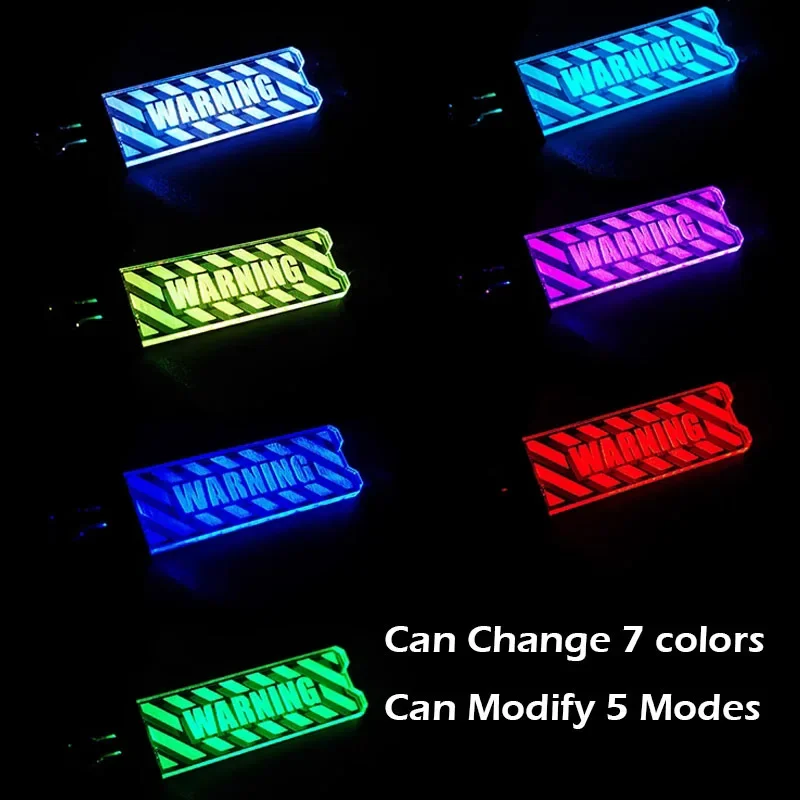 Tactical Warning Flashing LED Light Variable Color Charging Keychain Portable Outdoor Light Strip Safety Warning Lamp