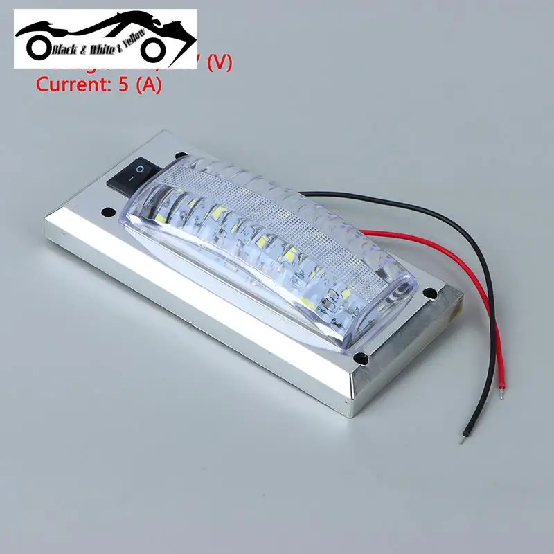 LED 12V-24V Panel Light Car Interior Reading Lamp High Brightness Cabin Lights for Van Truck RV Boat Camper Lights Switch On Off