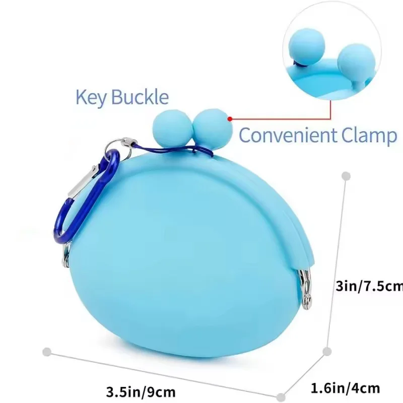حقيبة محمولة متعددة الوظائف من السيليكون لعلاج الكلاب للتدريب في الهواء الطلق متعددة الوظائف حقيبة الوجبات الخفيفة للحيوانات الأليفة مع مشبك #6