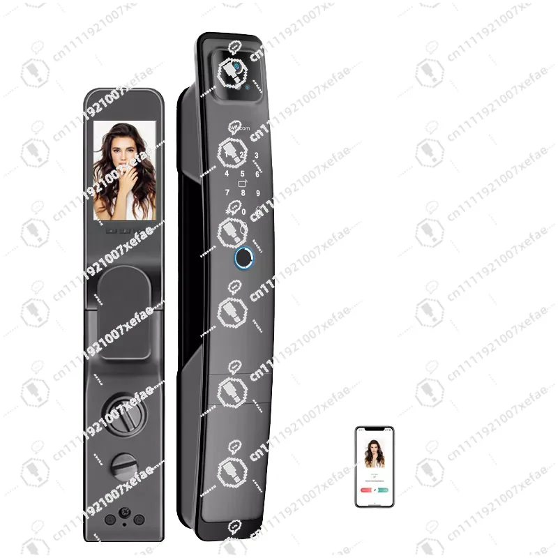 

Home security digital smart wooden door lock with 3D facial recognition