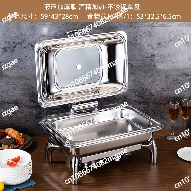 Buffet Furnace Stainless Steel Thickened Alcohol Lamp Heating Hydraulic Glass Flip Ceramic Basin