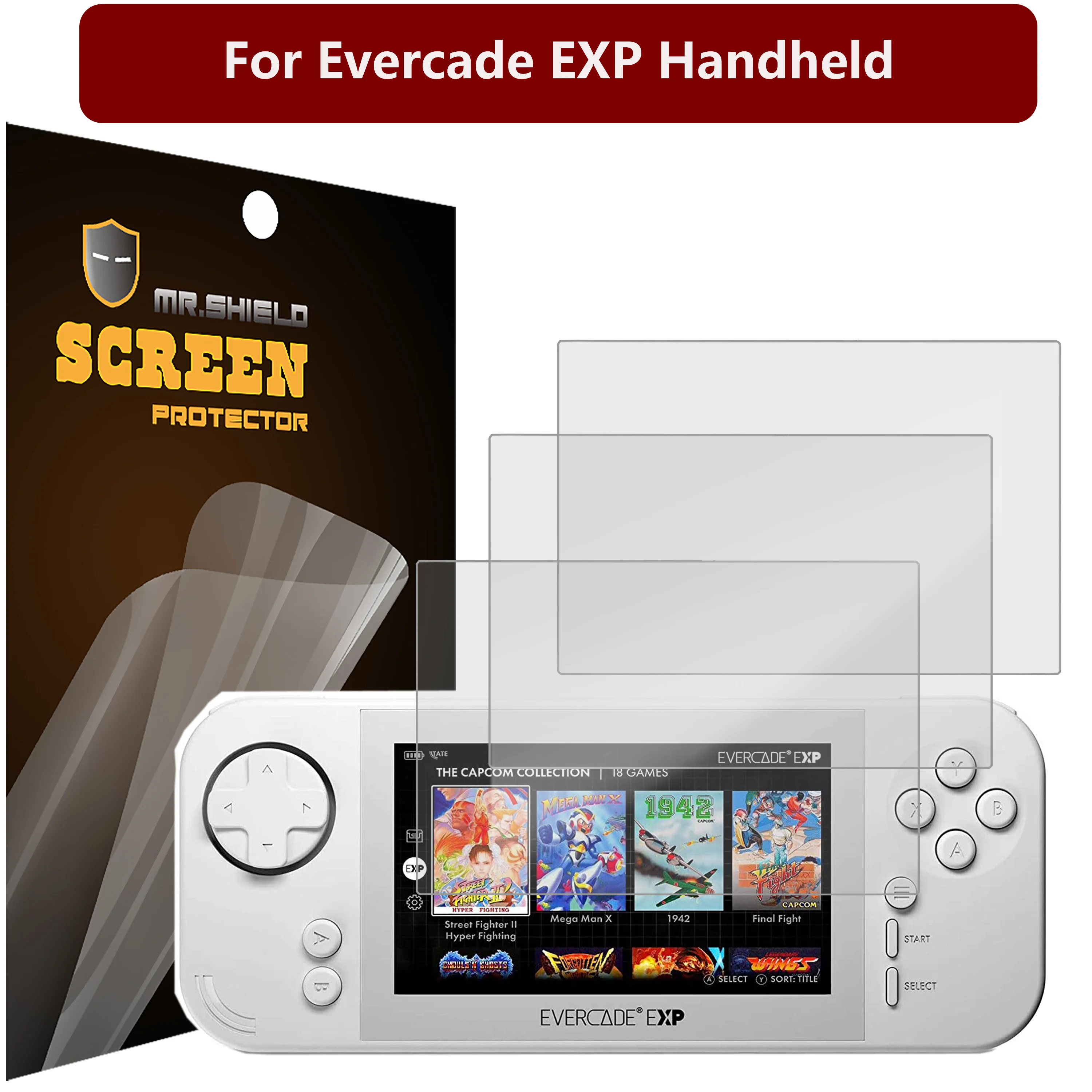 Mr.Shield [3-Pack] Screen Protector For Evercade EXP Handheld Anti-Glare [Matte] Screen Protector (PET Material)