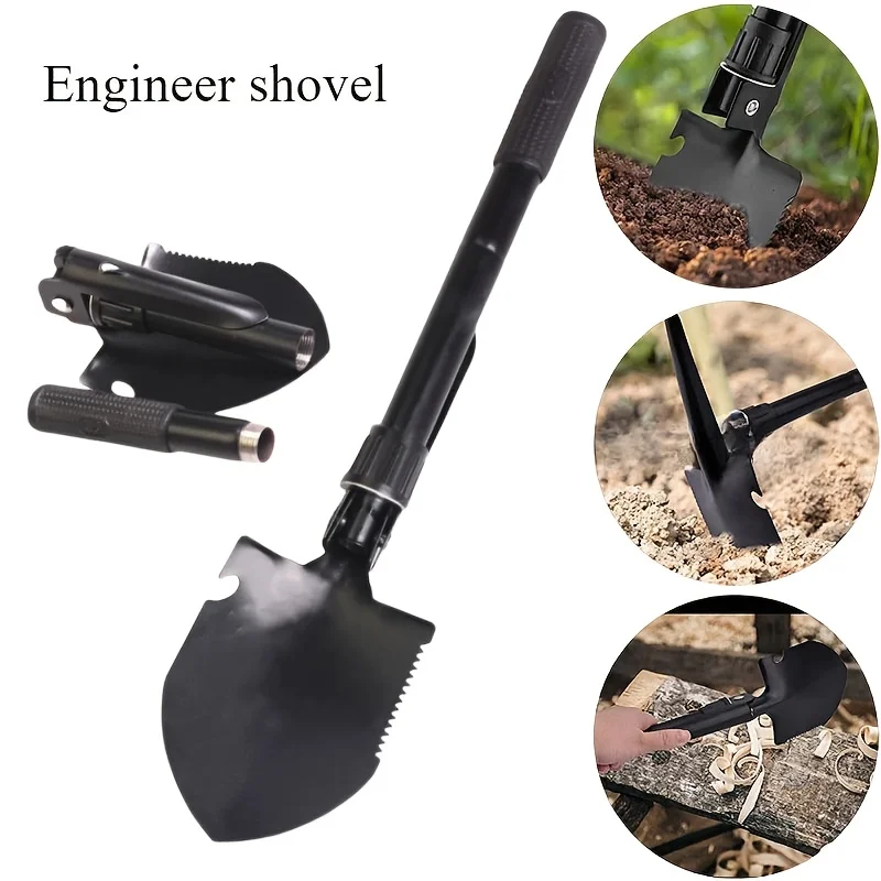 Multi functional camping garden shovel hiking outdoor garden hoe