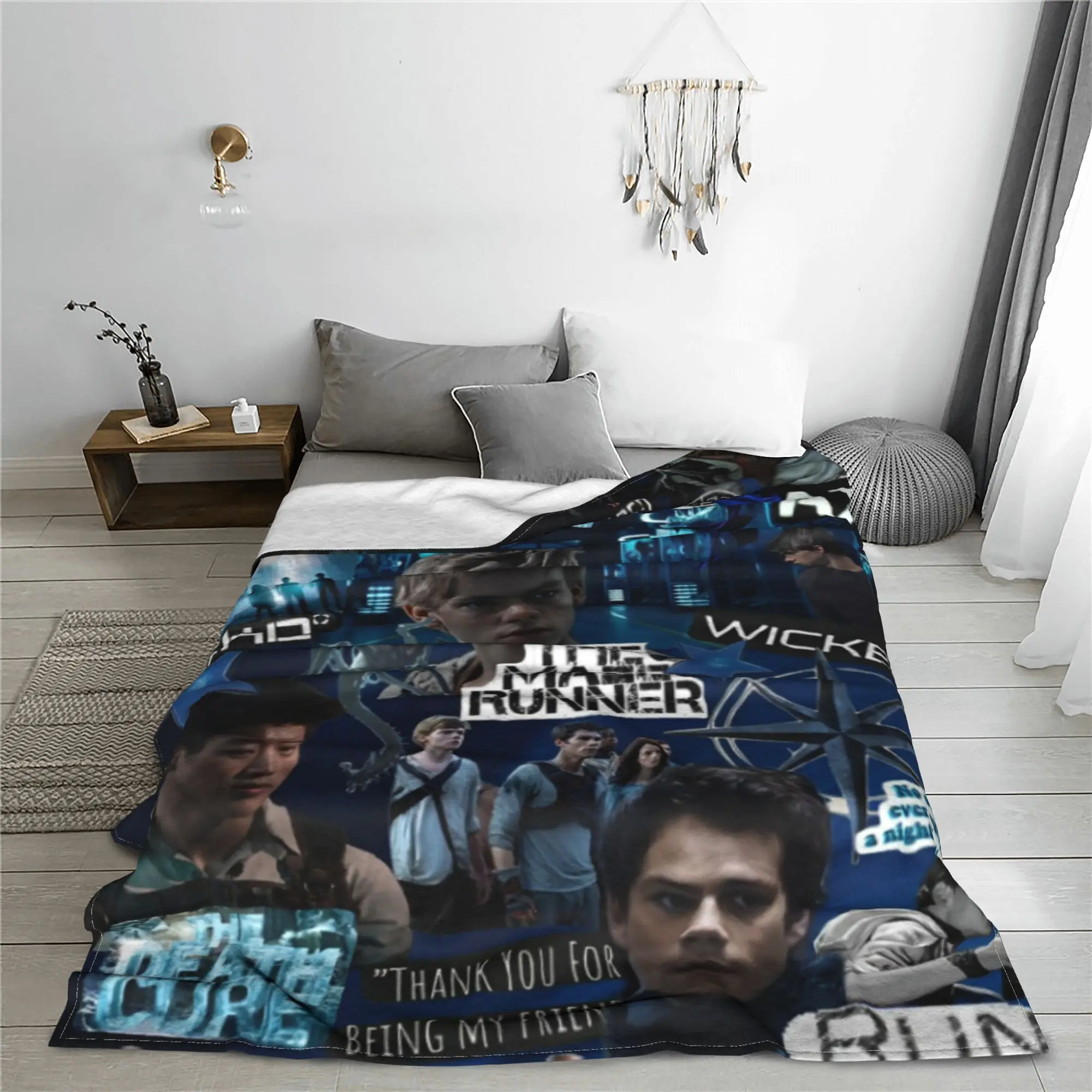 The Maze Runner TV Adventure Blanket Thomas The Glade Flannel Funny Warm Throw Blanket for Bed Sofa Textile Decor Couch