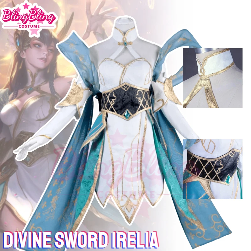 Game LOL Divine Sword Cosplay Irelia Costume Divine Sword Irelia Cosplay Costume LOL Cosplay and Irelia Cosplay Wig