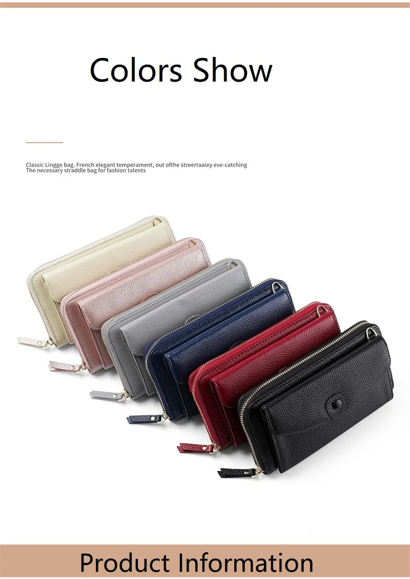 Multifunktionale Echtleder-Geldbörse 2026 Neue Kartenhalter-Damenbörse Modische Damen-Abendclutch aus Rindsleder – Detail 7
