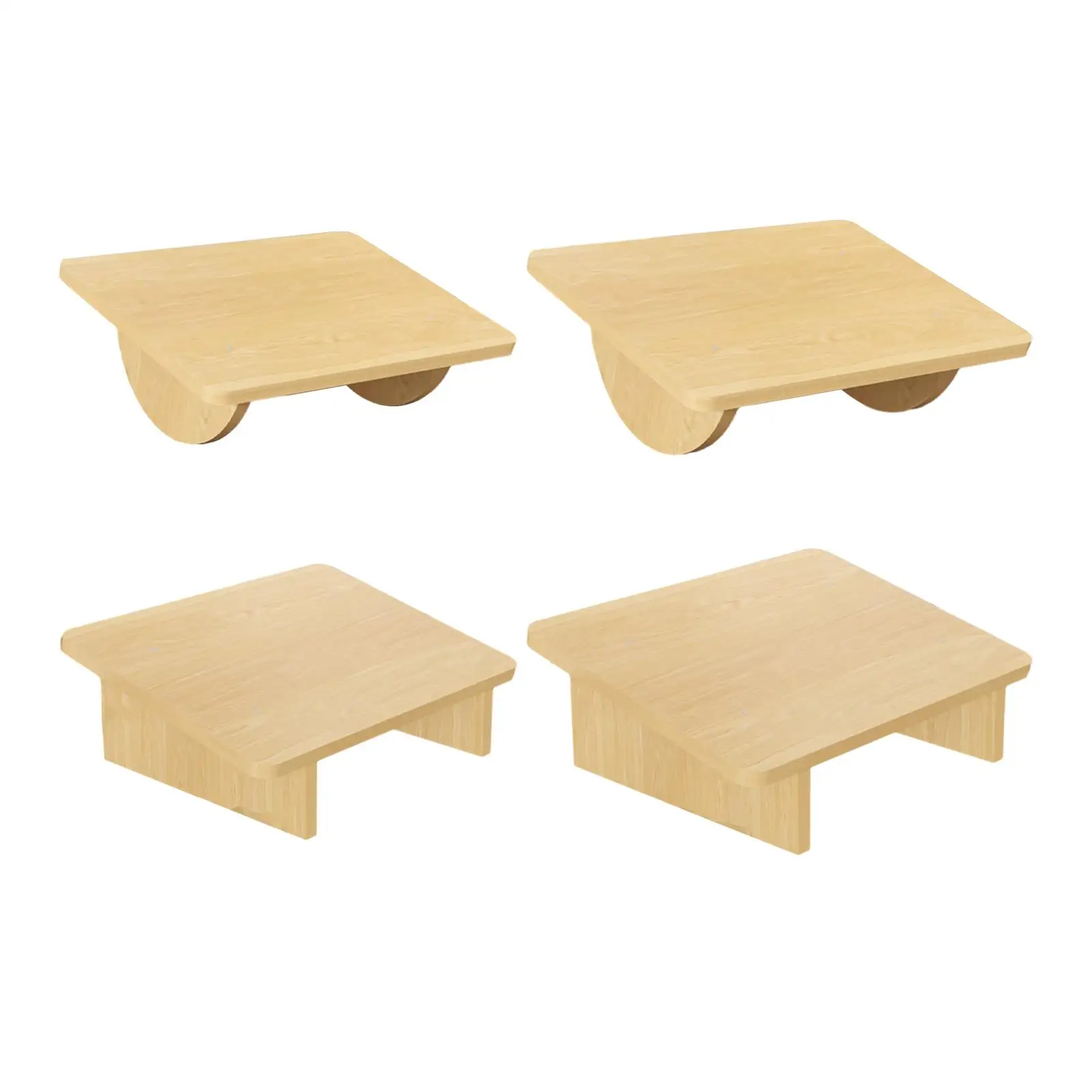 

Wood Foot Stool under Desk Foot Rest Smooth Surface Multipurpose Accessory Wide Pedal Anti Slip Bottom for Warehouses