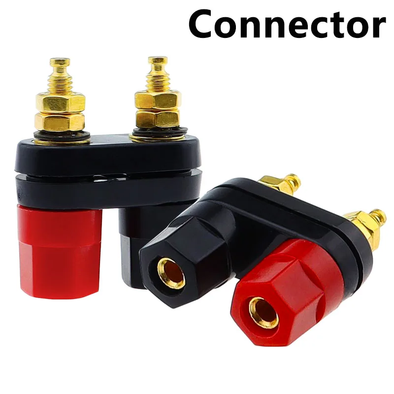 Quality Plugs Couple Terminals Red Black Connector Amplifier Terminal Binding Post Banana Speaker Plug Jack