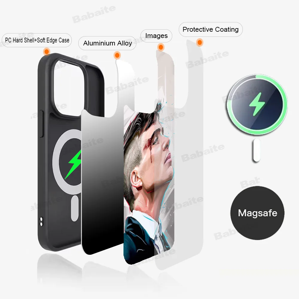 Peaky Blinders Thomas Shelby Phone Case Magnetic Case For iPhone 14 13 12 11 15 Pro Max Plus Mini For Magsafe Wireless Charge Co