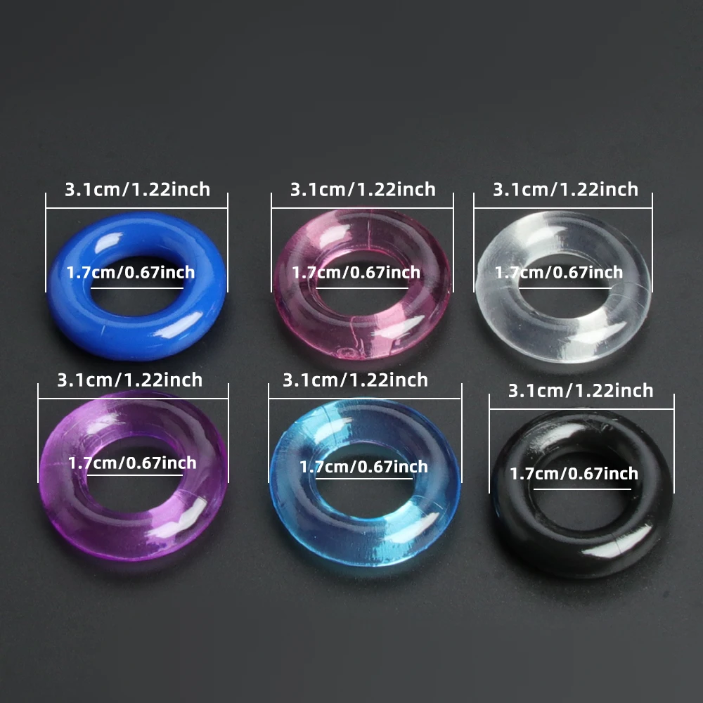 6 Pcs Cock Ring For Men Delay Ejaculation Silicone Penis Ring Set Adult Product Male Rings Lasting Erection Sex Toys For Couple