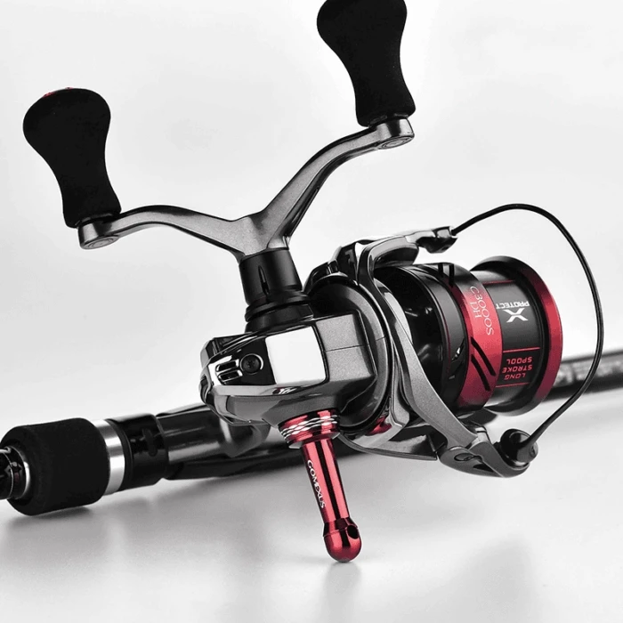Gomexus 42mm Aluminium Rollenständer R1 für Shimano Daiwa Spinnrollen 2500-5000 mit Ausgleichsschutz – Detail 7