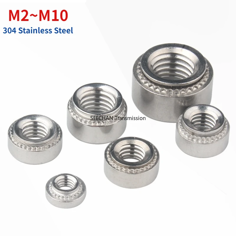 

M2 M2.5 M3 M4 M5 M6 M8 M10 304 Stainless Steel CLS Self-Clinching Nut Press Insert Rivet Nut Nutsert Rivnut Slab 0.8-3.2mm