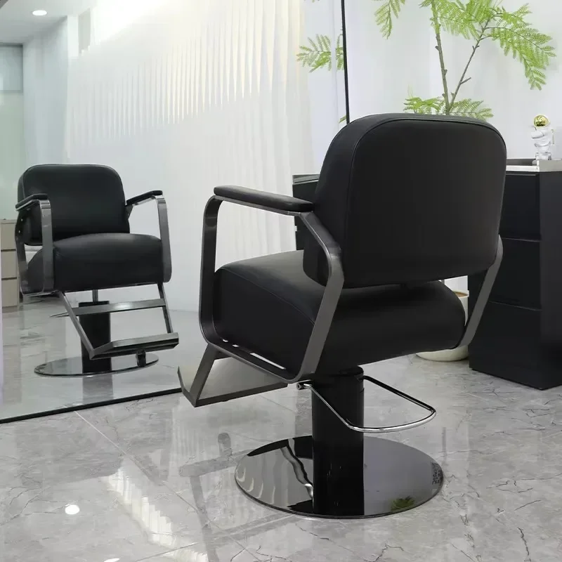 Ergonomic Equipment Barber Simple Professional Modern Round Salon Chair Nordic ArmSimple For Barbershop Salon Furniture