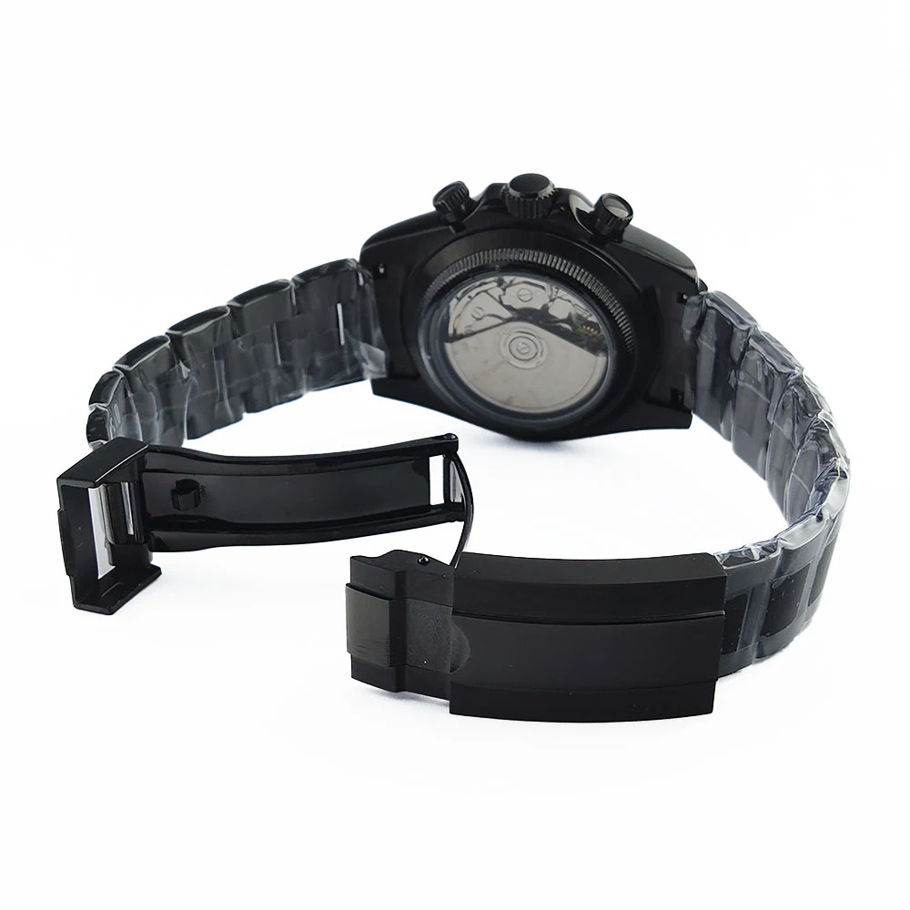 تخصيص ساعة فاخرة 39.3 مللي متر VK63/4613 السيارات الرجال كرونوغراف ساعة جديدة الفضة الأحمر الإبداعية الهاتفي ساعة رجالي مقاوم للماء 10ATM