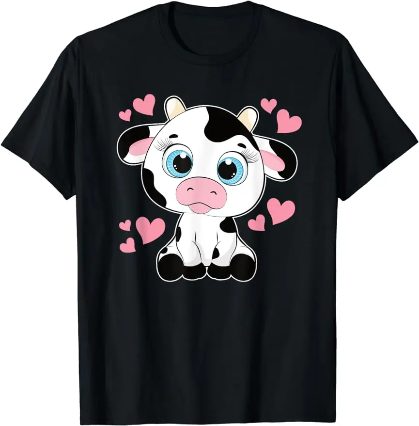 Cute Cow Print Kawaii Cow Lover Women Girls Kids Toddlers T-Shirt