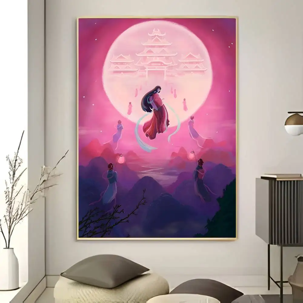 حكاية الأميرة Kaguya ملصق ديكور المنزل HD لزجة جدار مقاوم للماء غرفة المعيشة المنزلي غرفة نوم زخارف للحانات #6