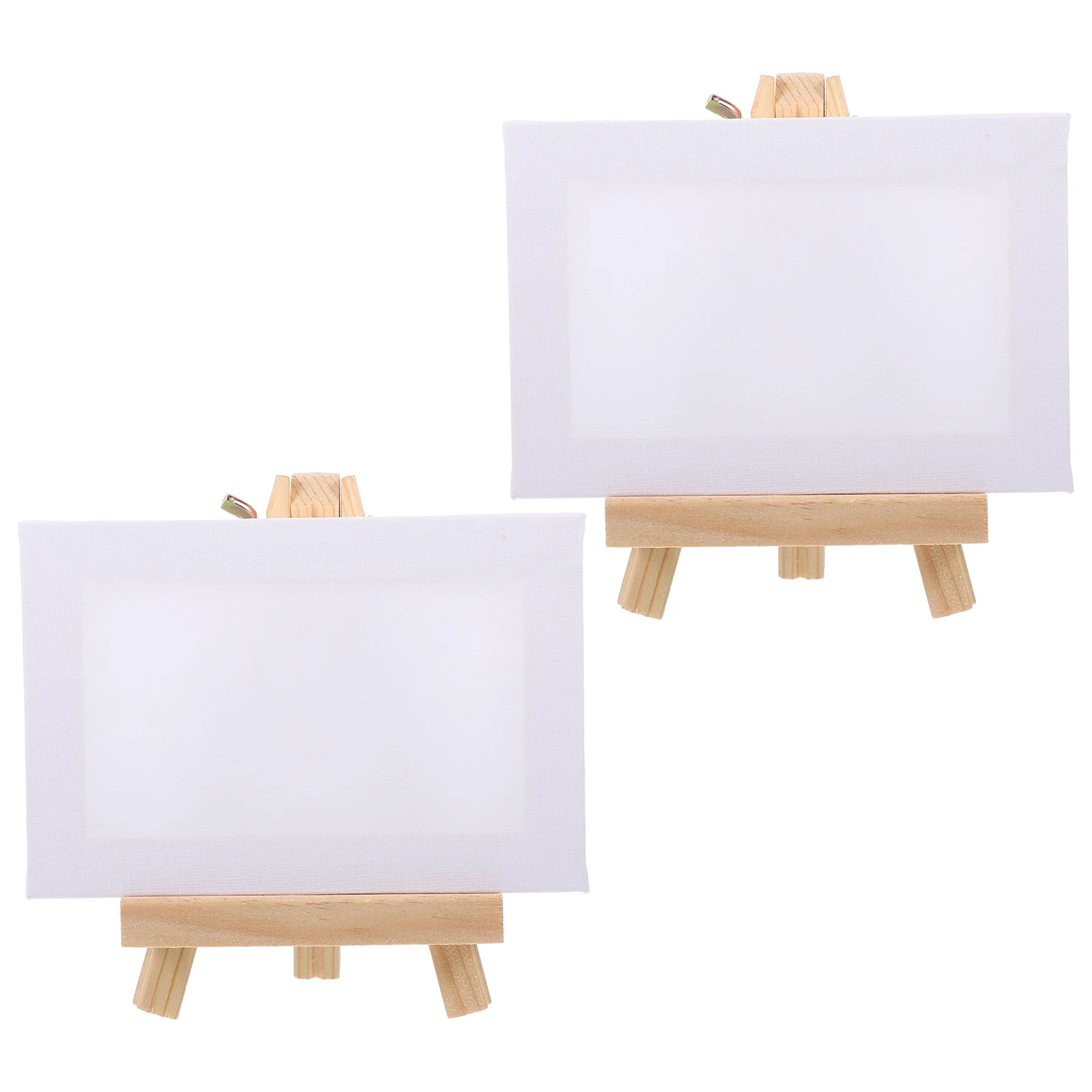 2Sets Wooden Easel Mini Painting Frame Compact Stable for Students Artists DIY Canvas Holder Painting Stand Small Easel