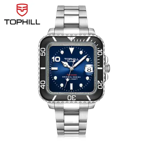 TOPHILL Watch For Men ULTRA-THIN Miyota 9019 Automatic Movement Mechanical DS-1 Luminous Sapphire Glass 100M Waterproof