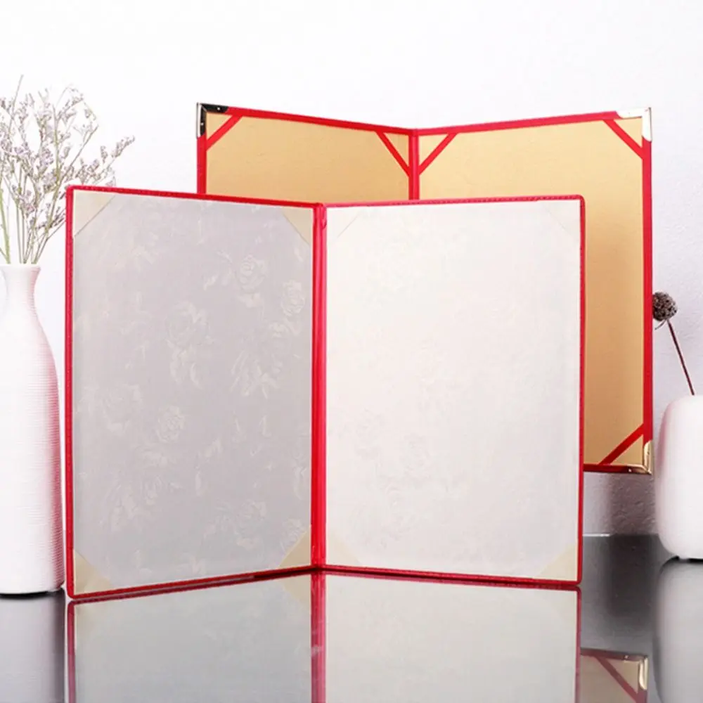 

Signing Contract A3 A4 Art Paper Hardcover Poetry Reading High-end File Paper Page Folder Hosted Speech Thicken