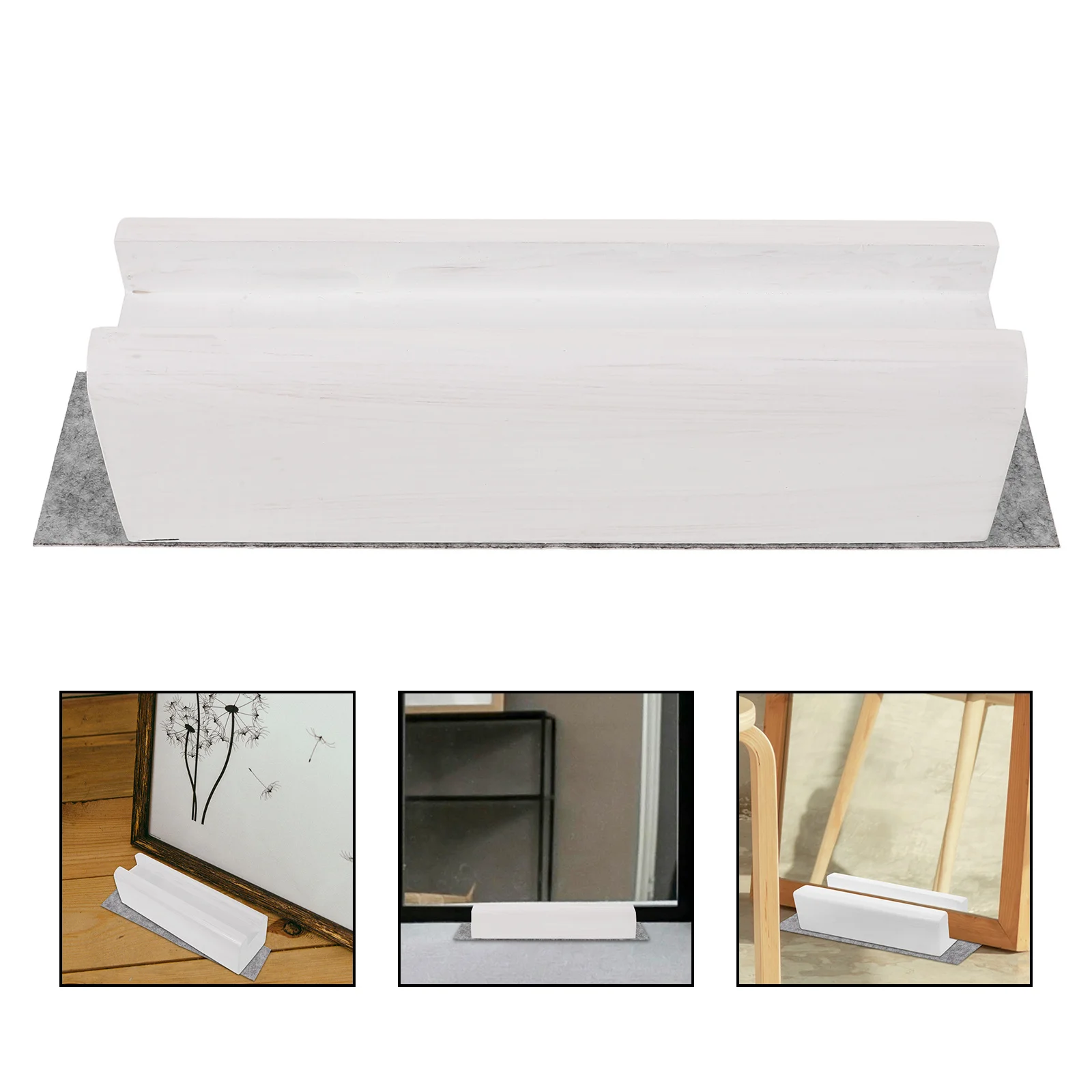 

Full Length Mirror Holder Floor Stand Wooden Artwork Display Support Wood Display Rack For Home Office Decoration